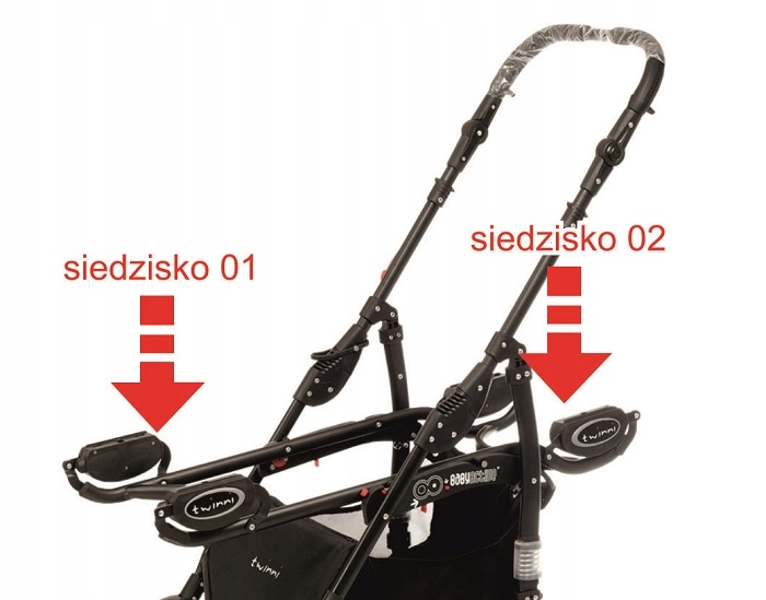 Baby Active TWINNI - Wózek bliźniaczy TWINNY 3w1 Składanie na płasko