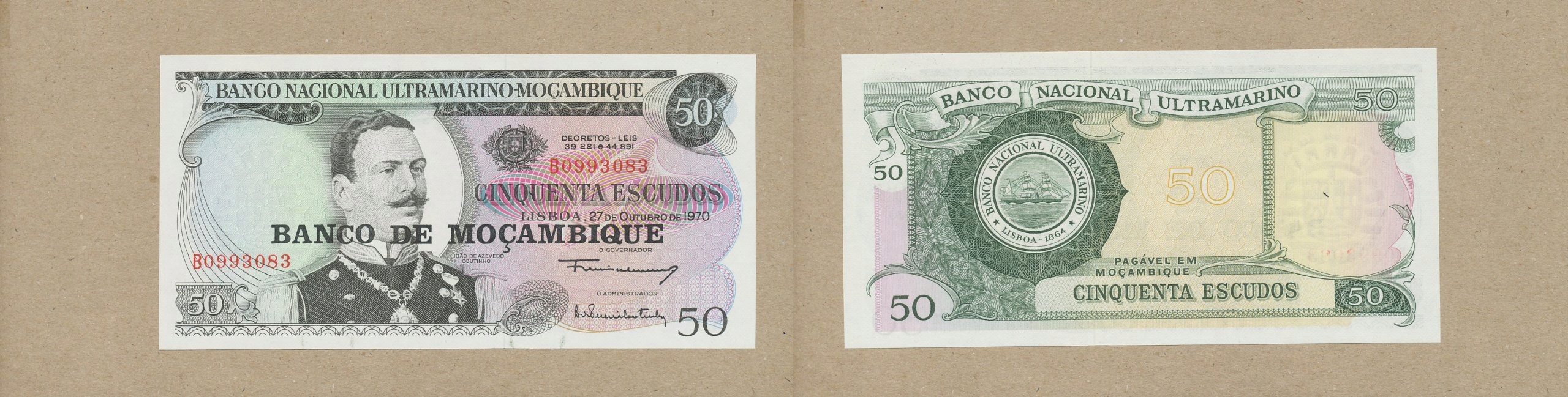 MOZAMBIK 50 ESKUDOS 1976 UNC