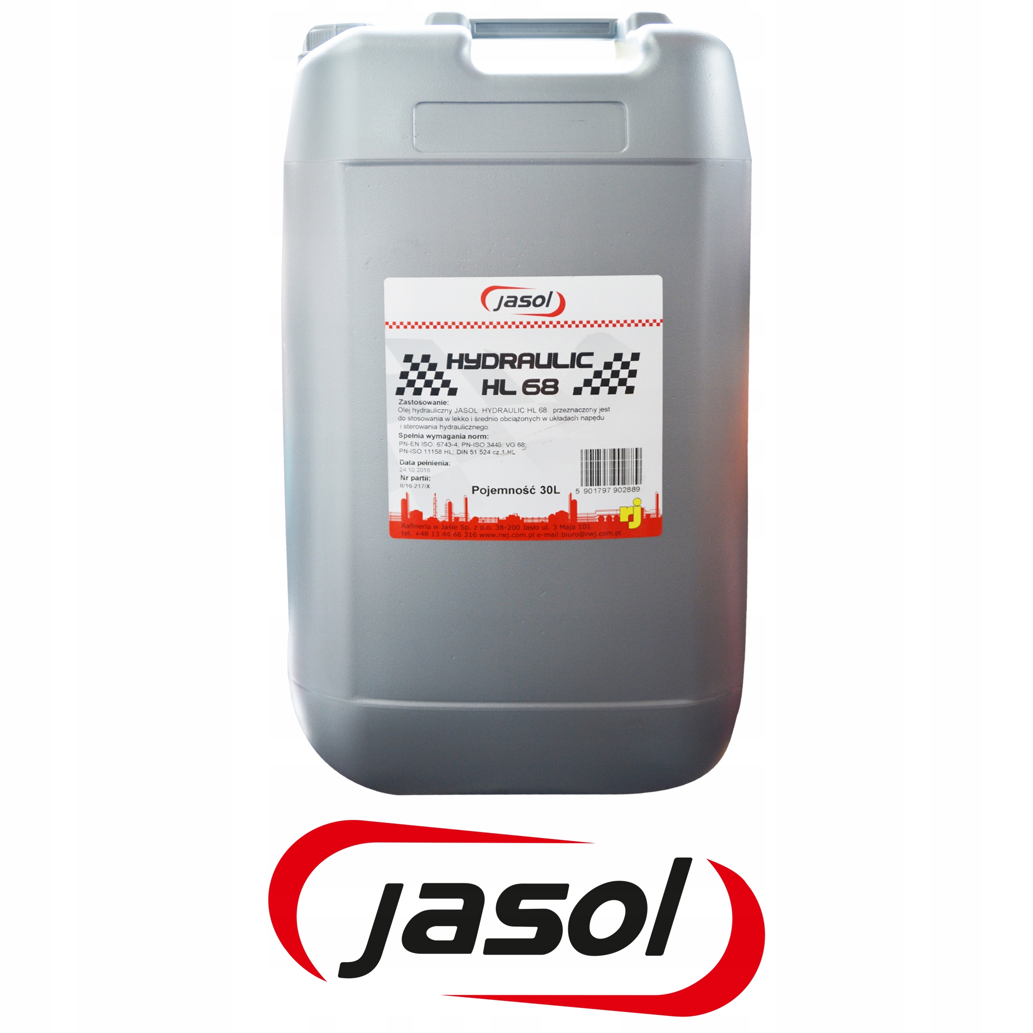 OLEJ HYDRAULICZNY JASOL HL68 - - 30 litrów Producent Jasol