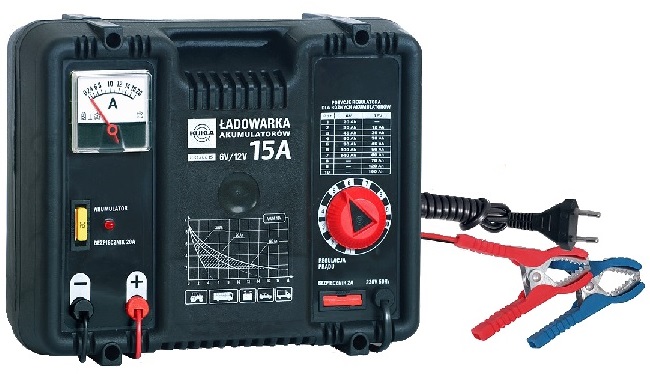 

Prostownik 6V/12V -15A -30-180Ah -płynna Regulacja