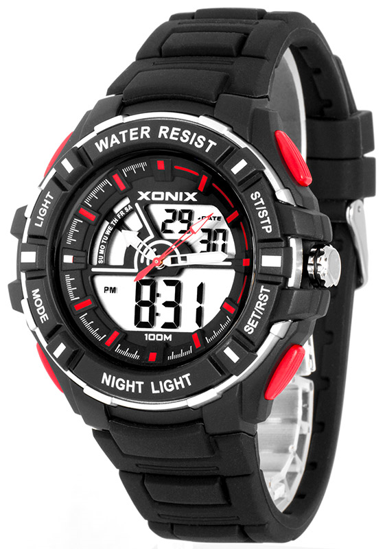 

Wytrzymały Młodzieżowy Zegarek Xonix WR100m Dual