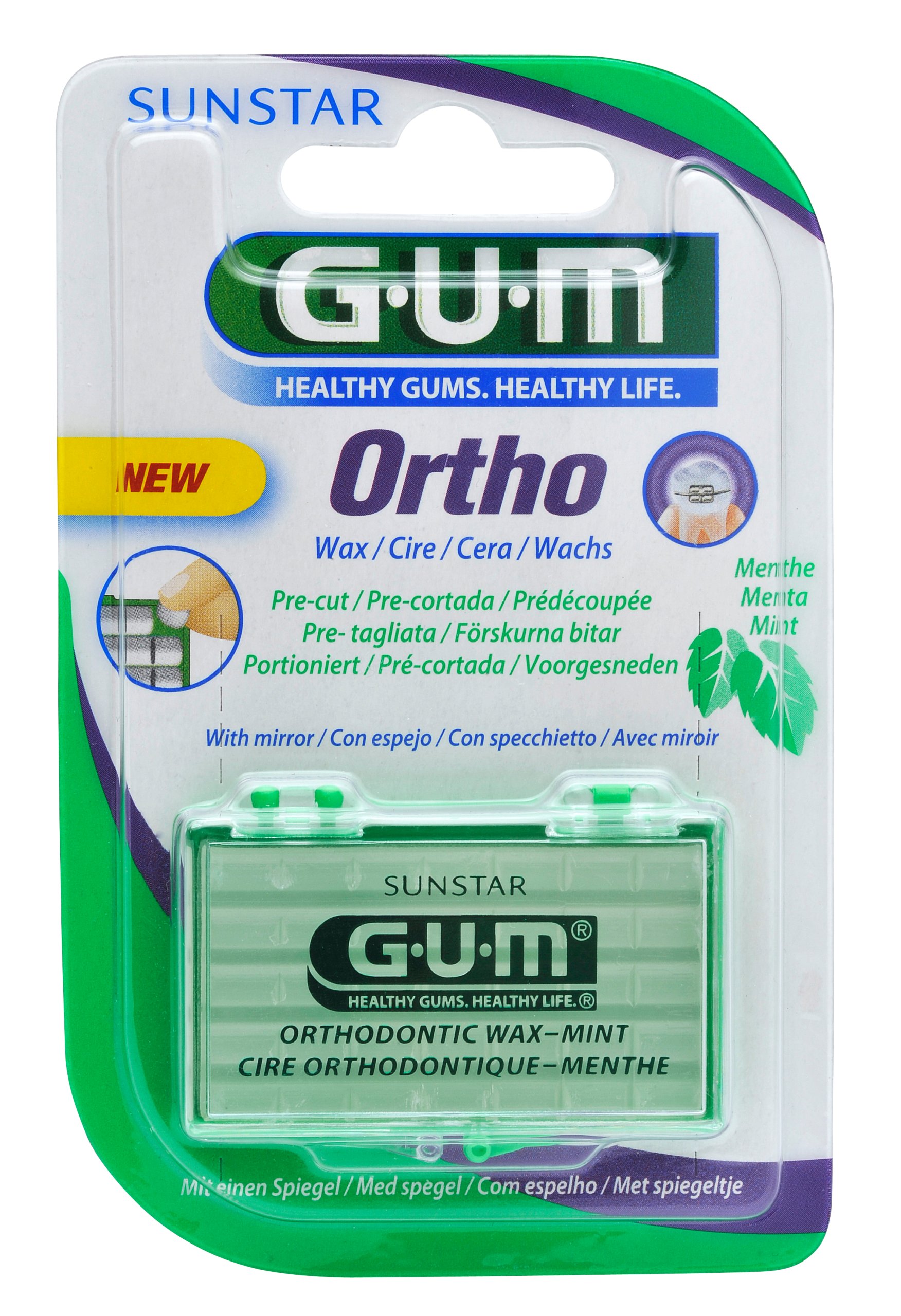 

Gum Ortho wosk ortodontyczny bezsmakowy lusterko