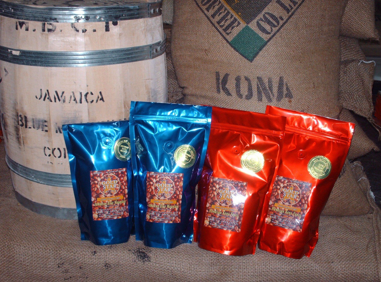 Levně 100% Blue Mountain nebo Kona 454 g 1LB pálená