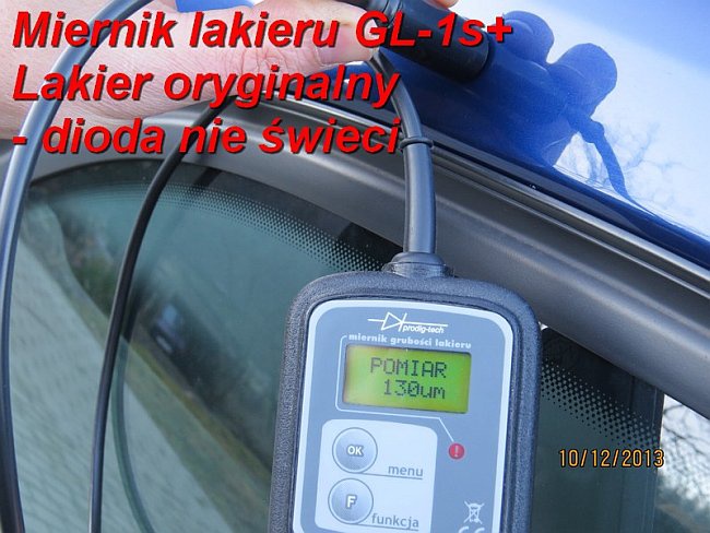 TESTER CZUJNIK MIERNIK GRUBOŚCI LAKIERU GL-1s+ Marka inna