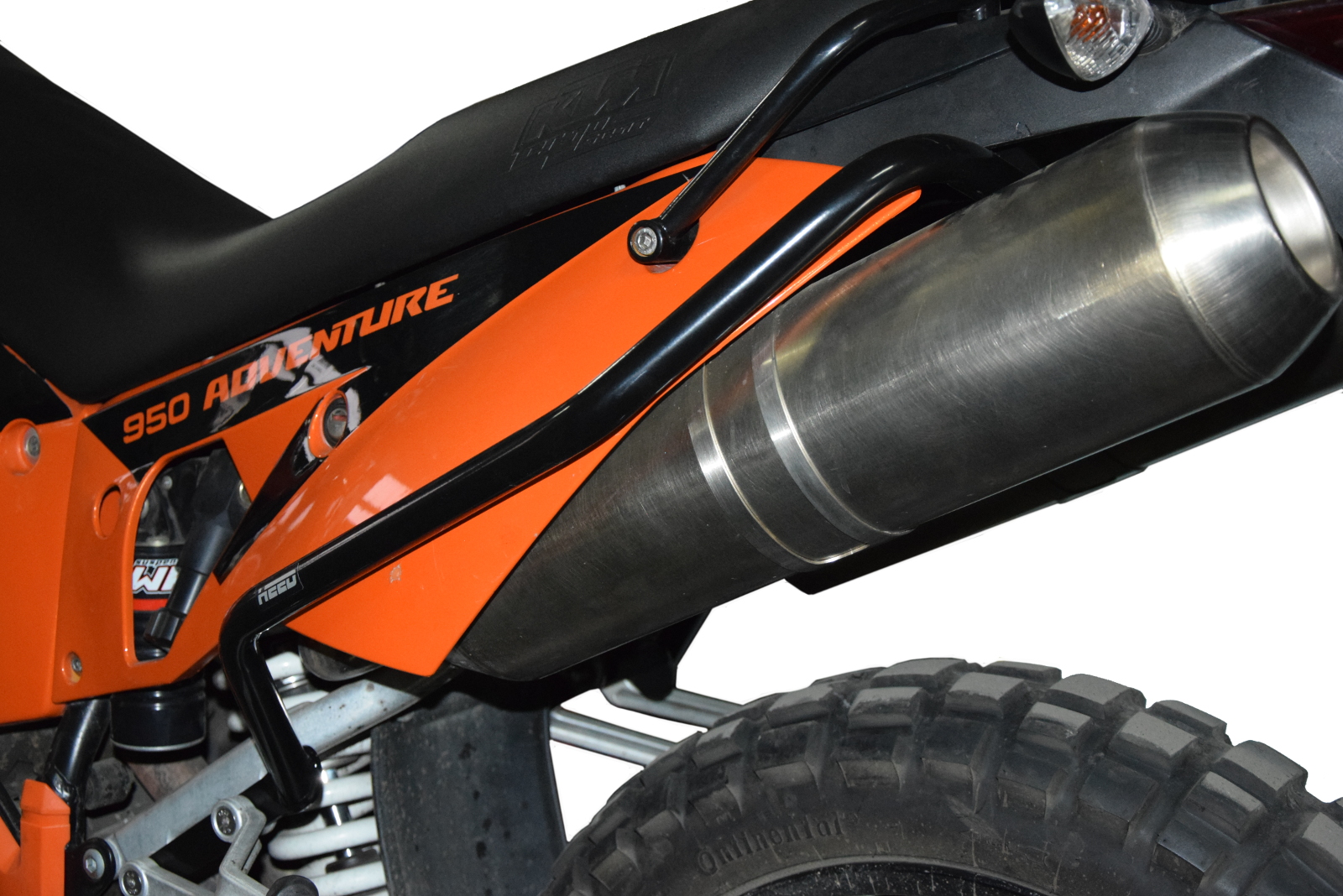 Rear HEED crash bars for KTM 950 and 990 ADVENTURE Black