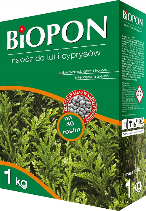 

Nawóz do tui cyprysów Biopon 1kg