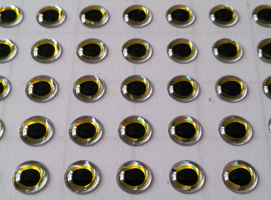 

Oczy 3D Łezki Silver-yellow 5 mm 100-sztuk