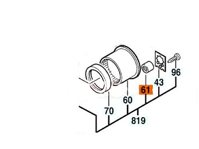 61 BOSCH ŁOŻYSKO IGIEŁKOWE KONIEC WAŁKA GBH 2-24