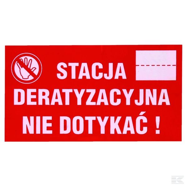 

Naklejka na stację deratyzacyjną, stacja, karmnik