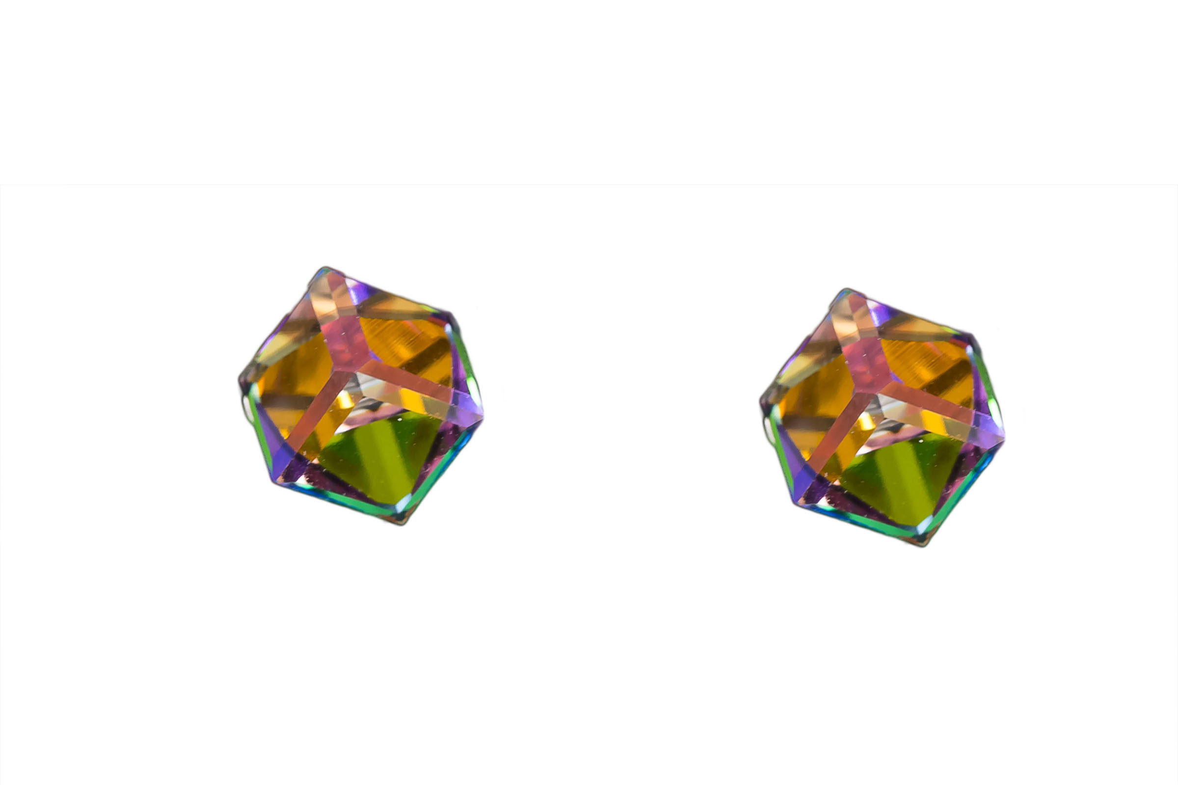 

Swarovski Cube 6mm Kolczyki kostka 9kolorów -20%