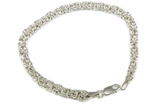 Stříbrný Náramek Královská Byzantina 20 CM 13 G