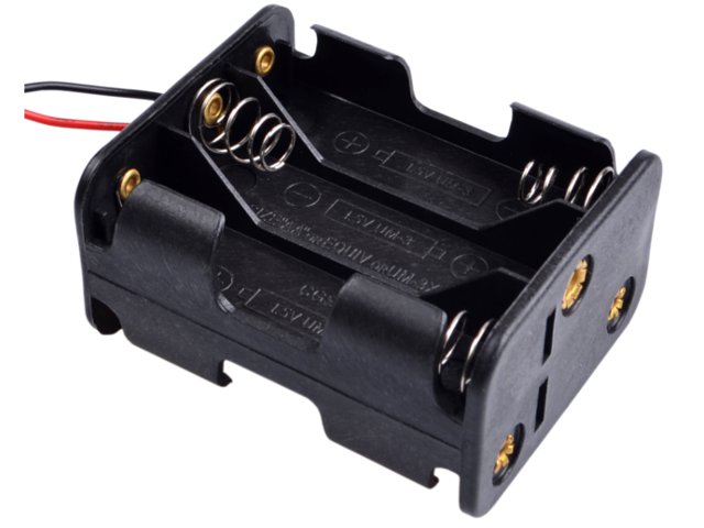 

Koszyk na 6 bateri Aa paluszek 1,5V z przewodami
