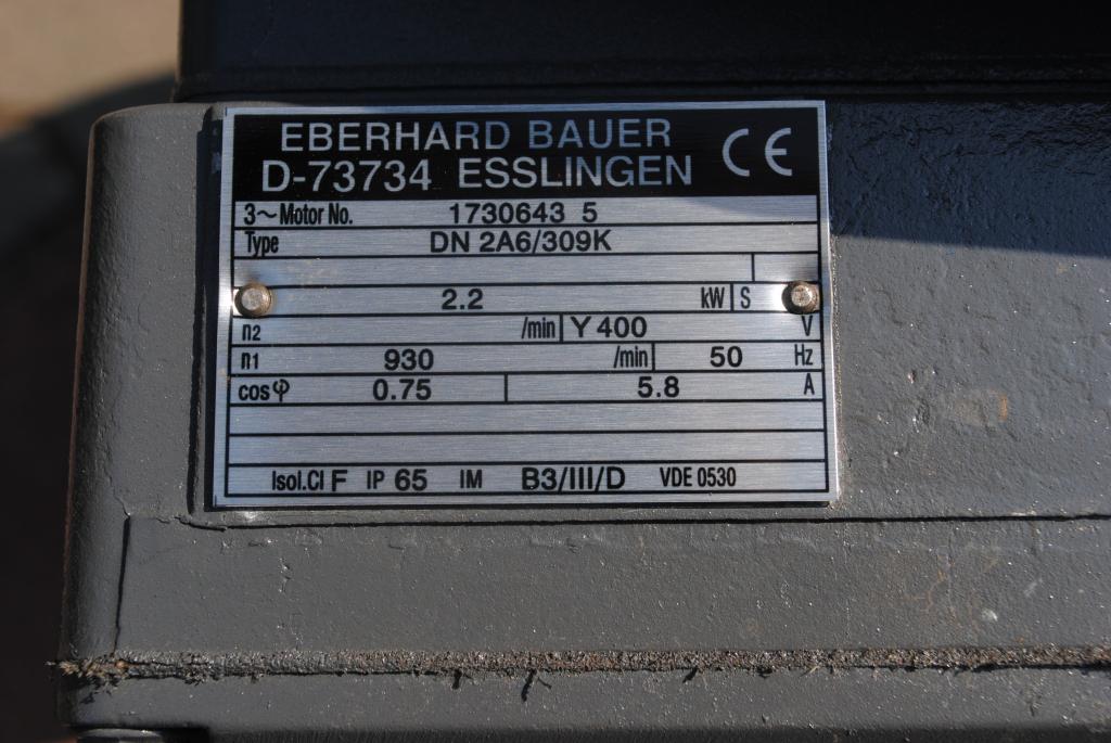 Silnik 2.2kw. 930obr./min. z hamulcem. BAUER! Kod producenta 17306435