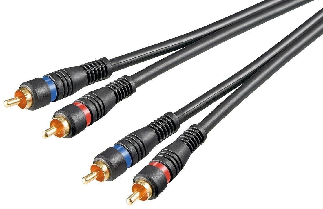 

Przewód Kabel Ofc Wtyki 2X Rca Cinch 0,2M Gold