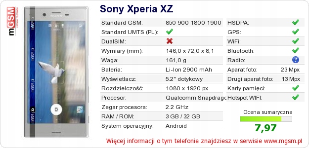  Телефон. SONY Xperia XZ f8331 рожевий тип смартфон