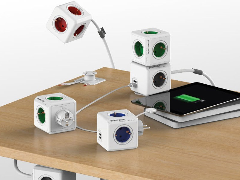 Listwa rozgałęźnik PowerCube Oryginal USB CZERWONY Model 2100RD/FRORPC