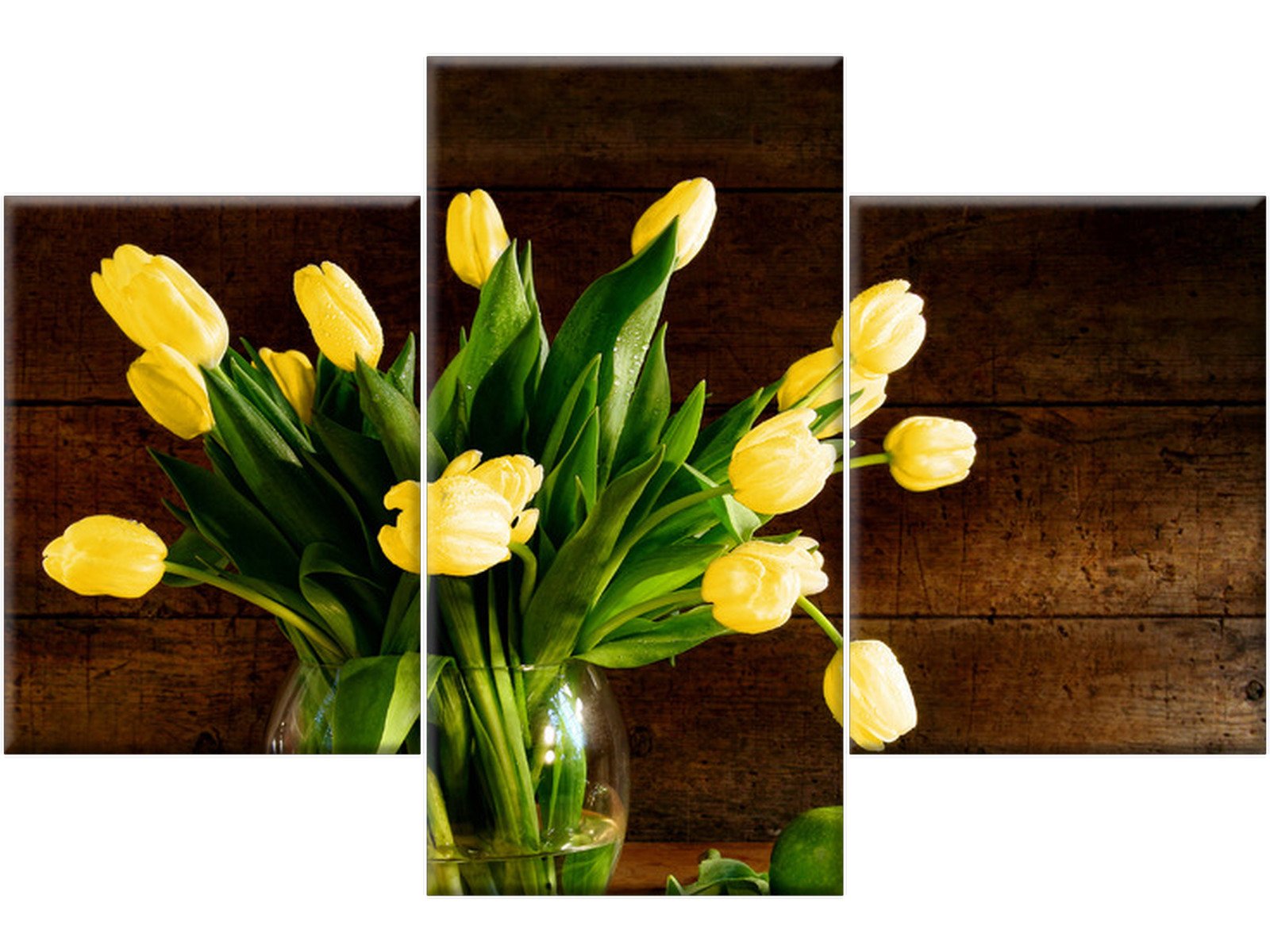 

Obraz na płótnie Tryptyk Kwiaty 90x60 do salonu