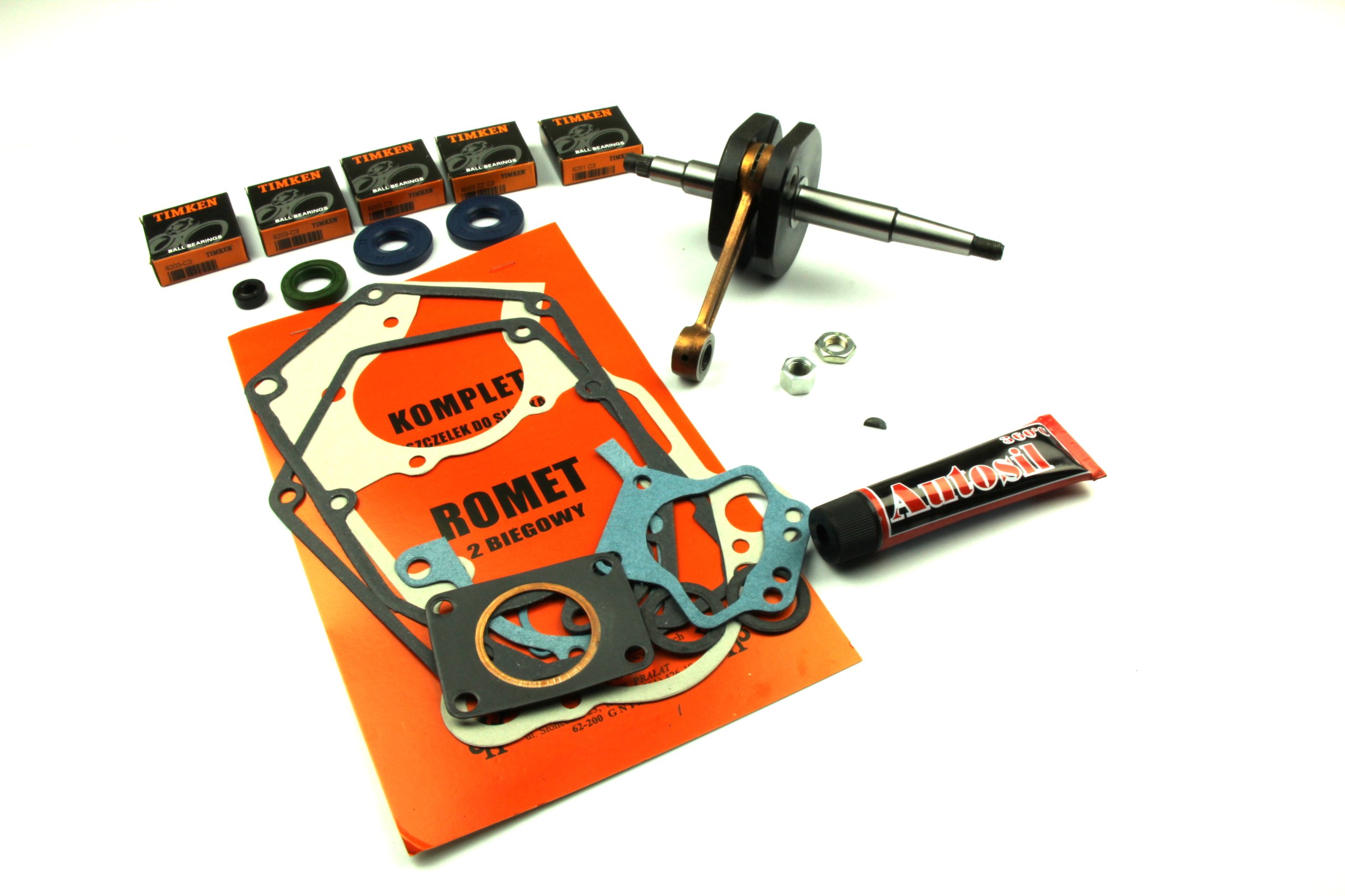 WAL LOZYSKA USZCZELKI ROMET MOTORYNKA OGAR 205