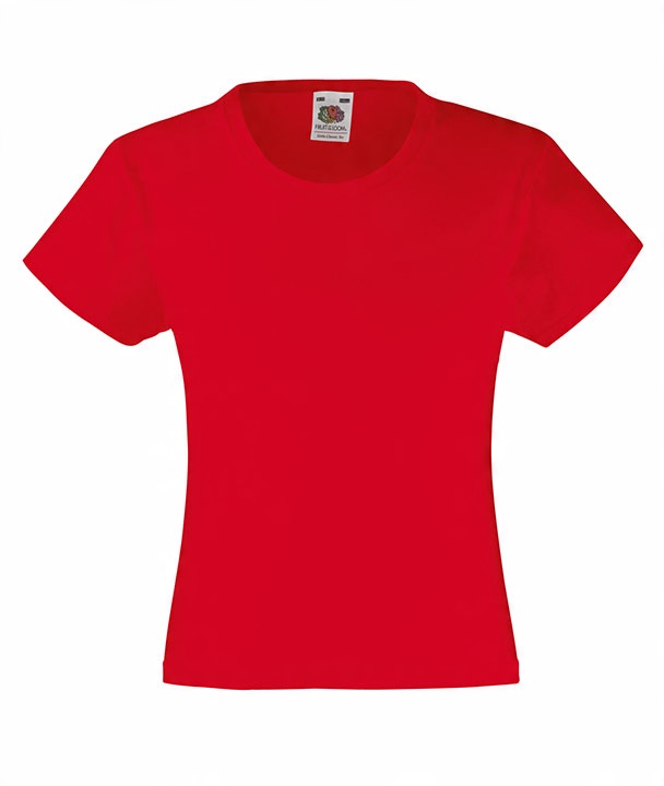 

Fruit of the Loom koszulka t-shirt Girls Red 7-8