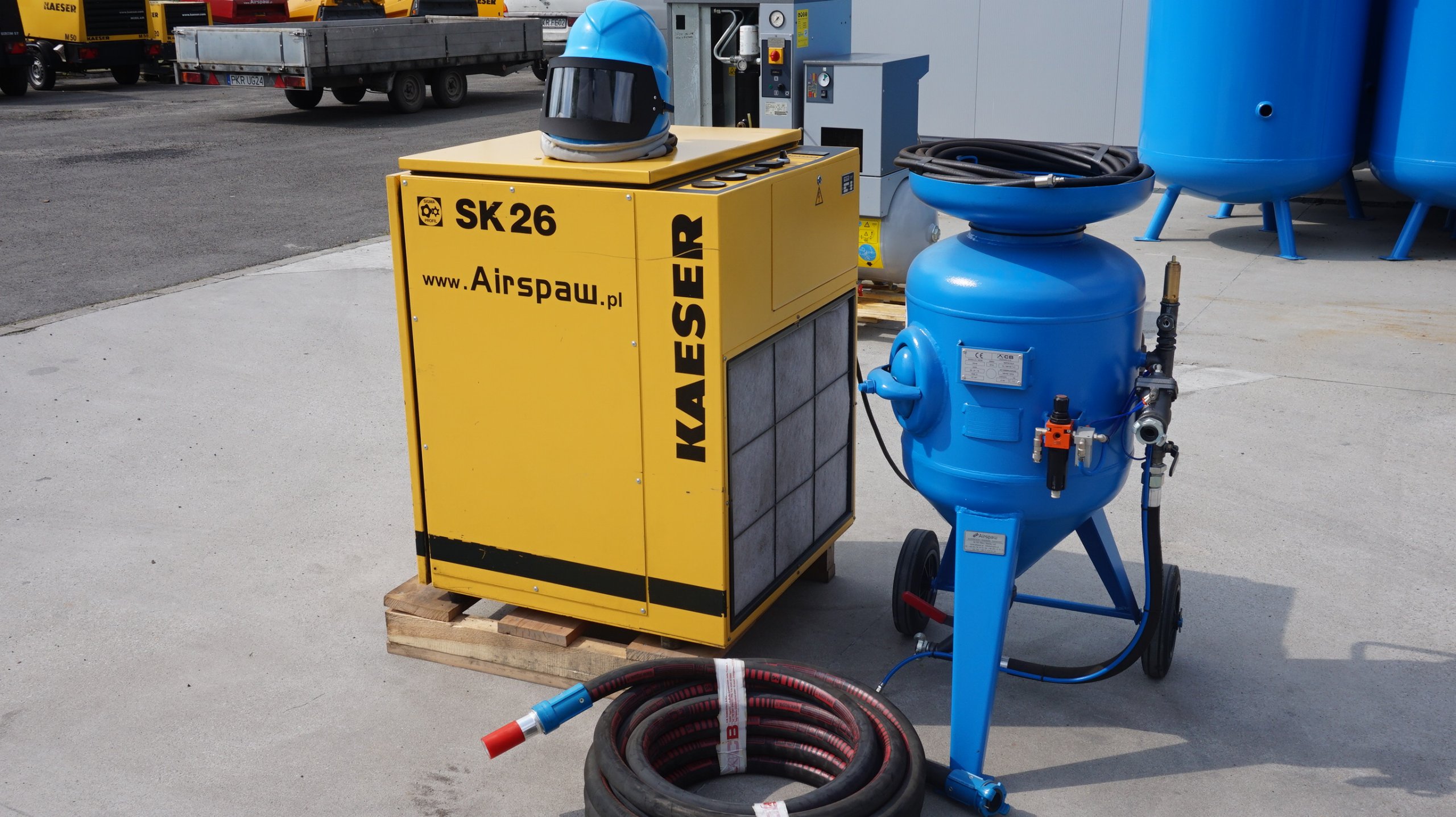 PIASKARKA 60L+ SPRĘŻARKA KAESER 15KW+ZBIORNIK 500L Kod producenta CB