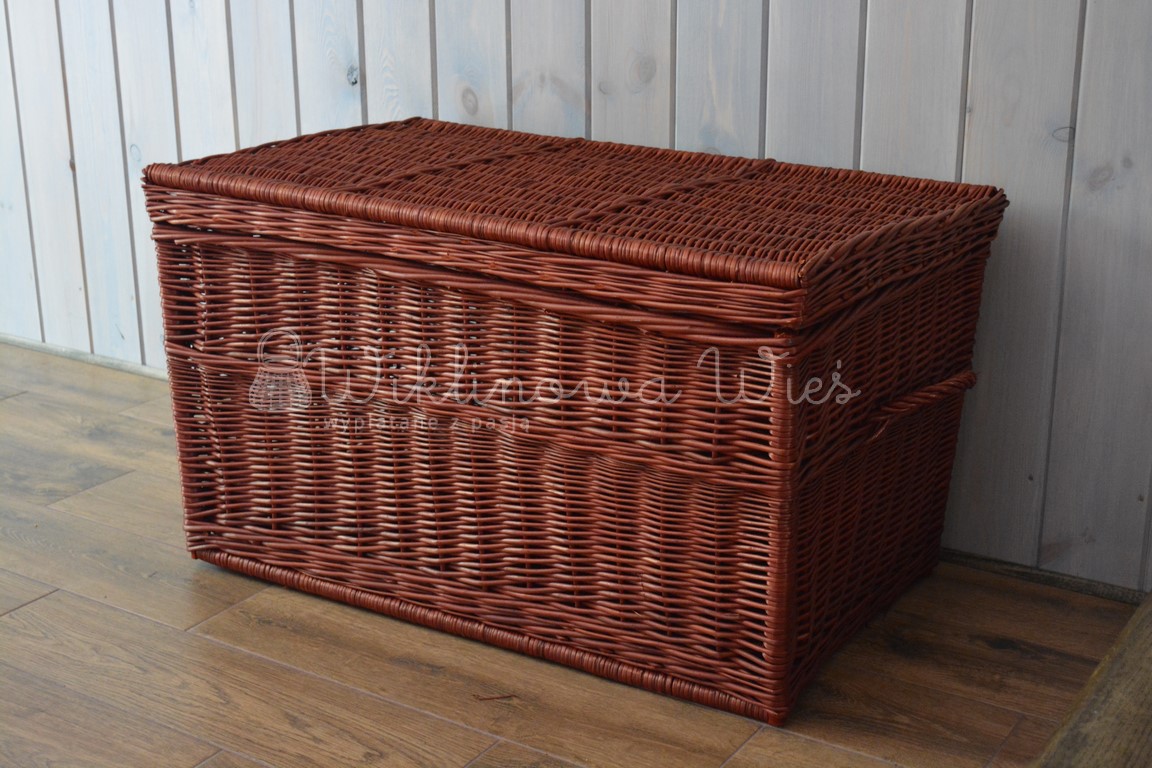 KUFER WIKLINOWY SKRZYNIA 60 CM - KOLOR WIŚNIA Pojemność skrzyni 60 l