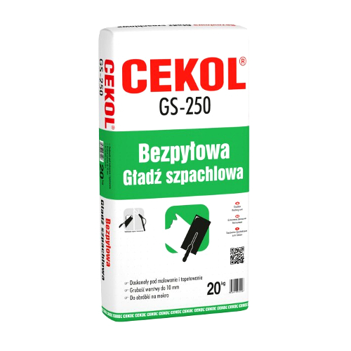 

Gładź szpachlowa GS-250 20kg Cekol