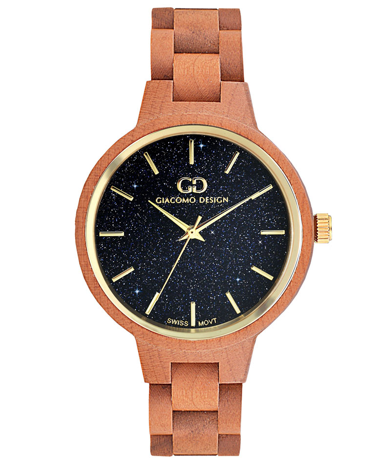 

Drewniany zegarek damski Giacomo Design GD18002