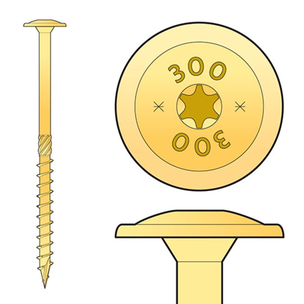 

Wkręty Ciesielskie Do Drewna Na Torx 8x140 50szt.