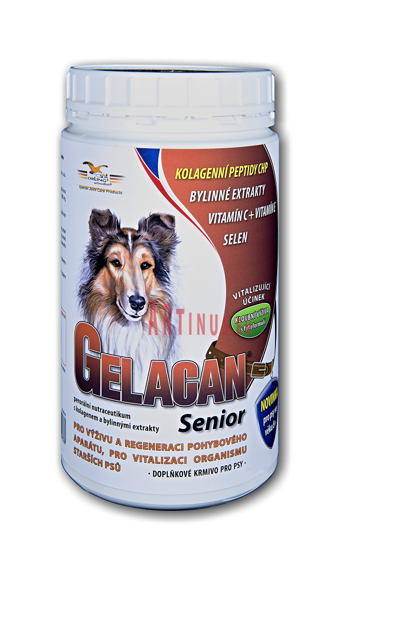 Levně Orling Gelacan Senior 500 g prášek pro kosti a klouby