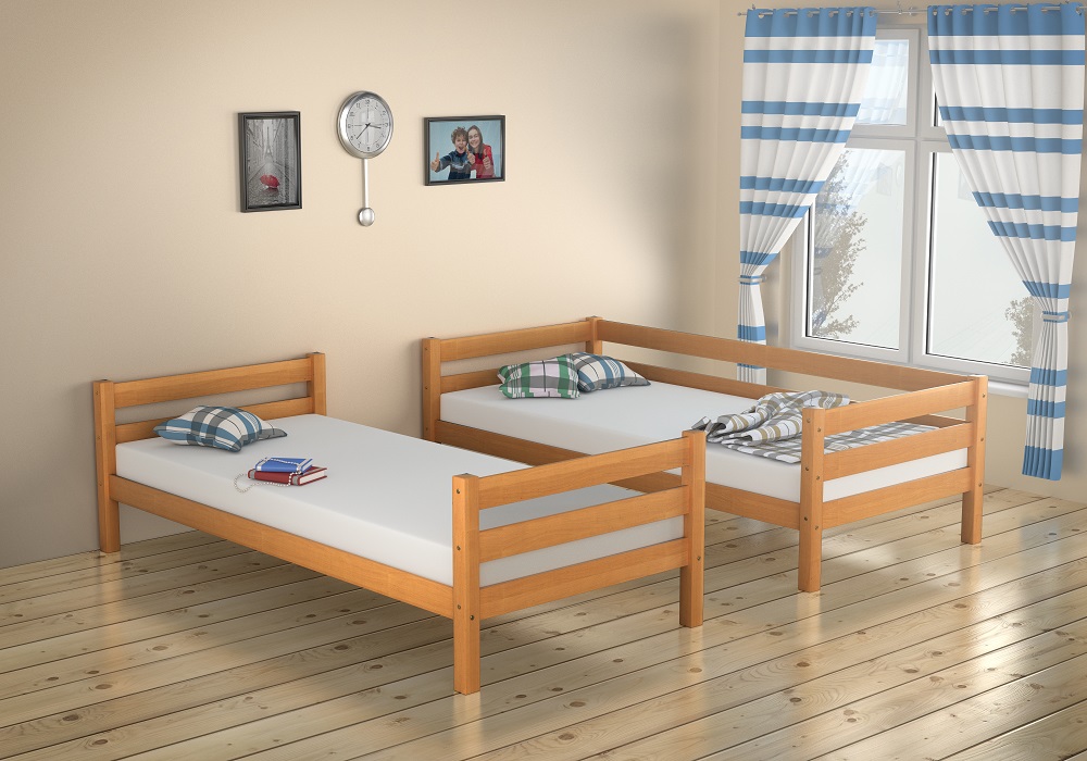 Łóżko piętrowe BUKOWE OLI-2 208x98cm +STELAŻE Kod producenta oli2natzmat