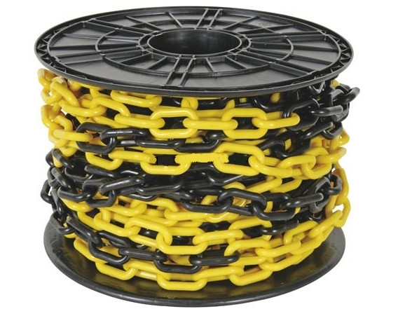 

Łańcuch plastikowy żółto czarny 10mm na metry