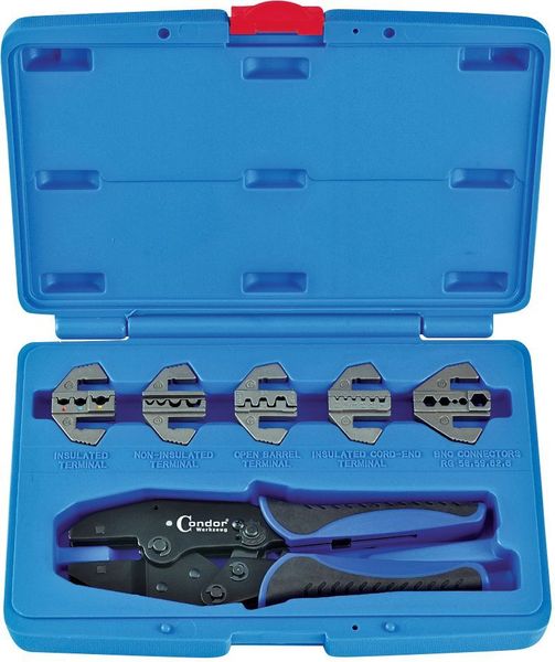 Zaciskarka do konektorów z wymiennymi głowicami Condor Werkzeug