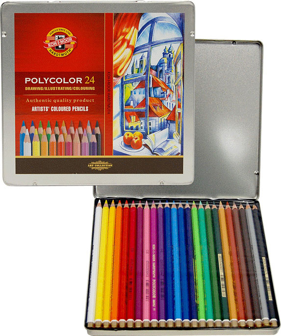 Koh I Noor Kredki Polycolor 24 kol metal 7048747822 - Allegro.pl