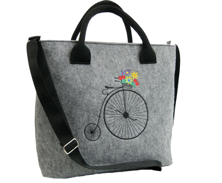 

Torebka Shopper Filc Vintage Folk Filcowa Nowość !