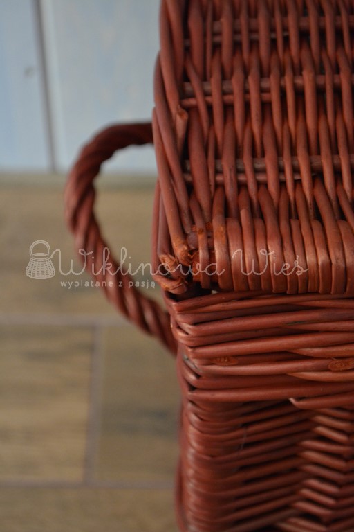 KUFER WIKLINOWY SKRZYNIA 60 CM - KOLOR WIŚNIA Głębokość mebla 40 cm