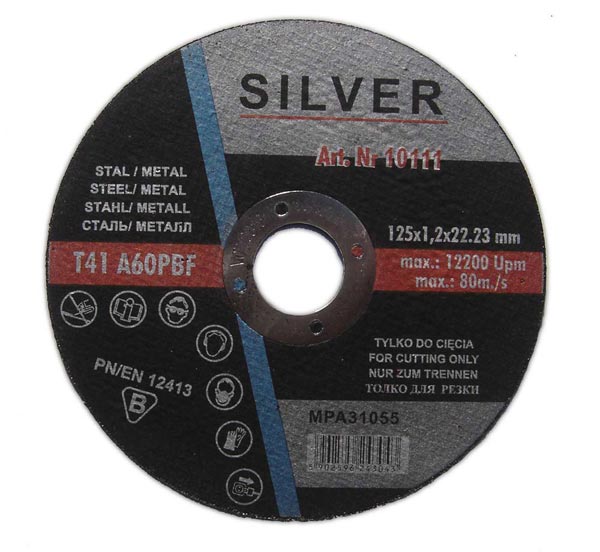 

Tarcze Tarcza do cięcia metalu Silver 125 x 1,2
