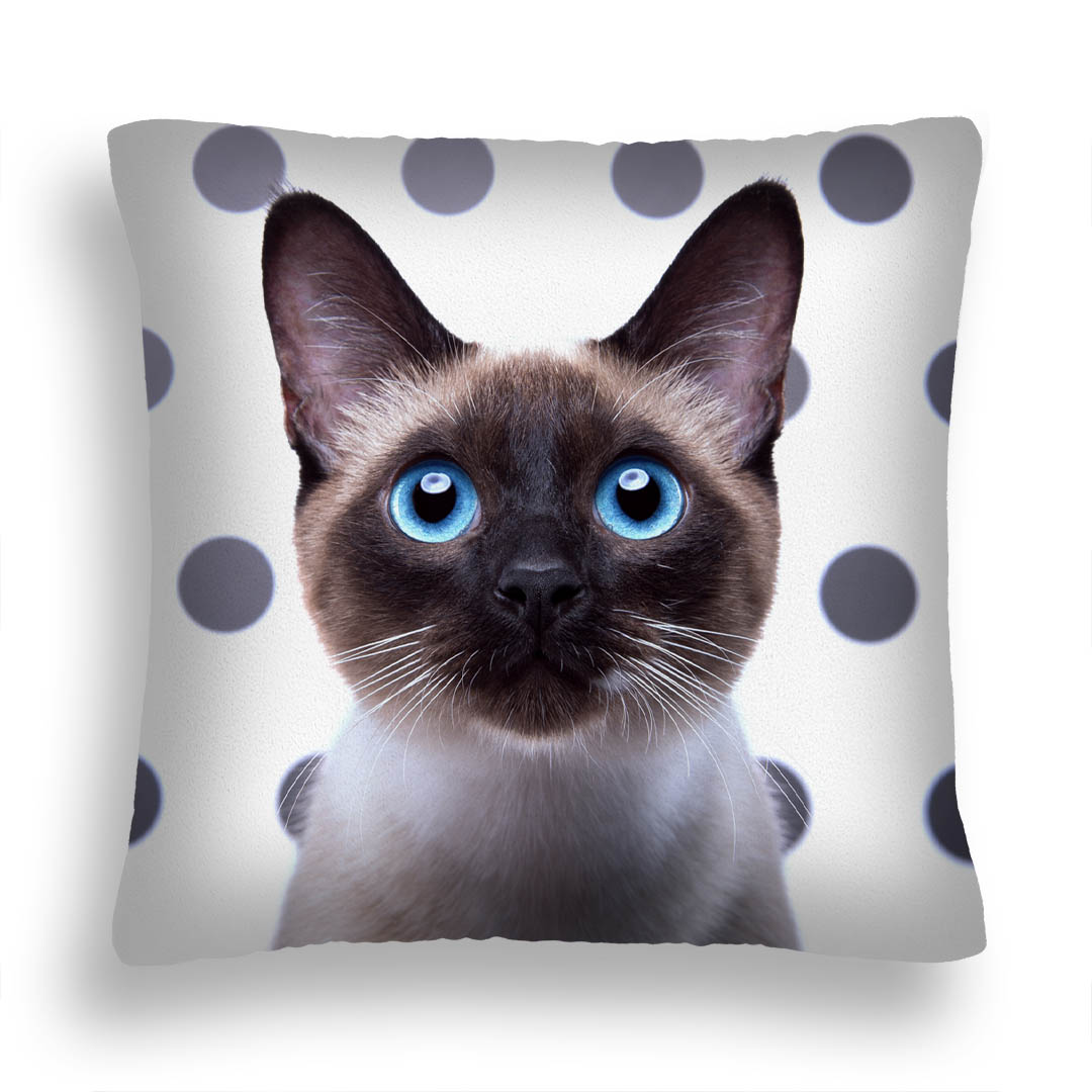 PODUSZKA KOT 44 BŁĘKITNE OCZKA KROPY SPOJŻENIE PL