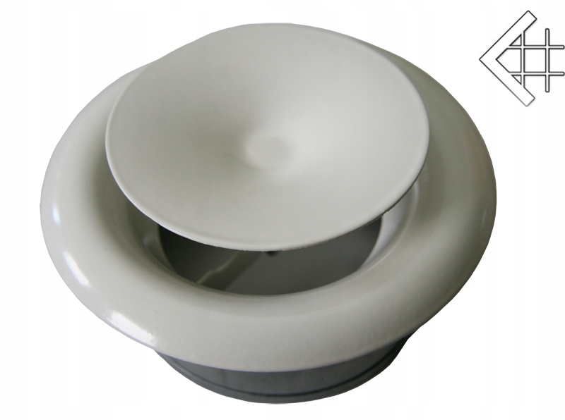 ANEMOSTAT NAWIEWNY FI 150 DYSTRYBUCJA POWIETRZA biały metalowy Kolor dominujący biały