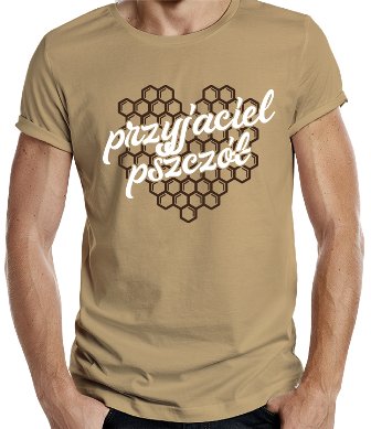 

Koszulka Przyjaciel Pszczół beżowa XL