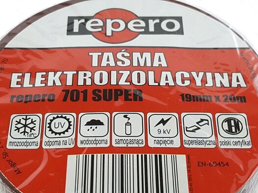 

Taśma Elektro Izolacyjna 9kV MROZOOD19mmx20m 11042