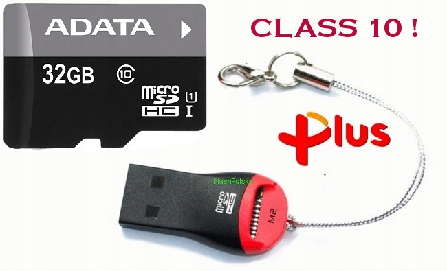 ADATA karta pamięci 32GB MICROSD SDHC CLASS 10 UHS + CZYTNIK Typ karty SD