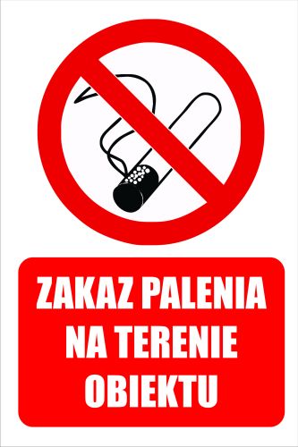 

Naklejka Zakaz Palenia Na Terenie Obiektu 15X10 CM