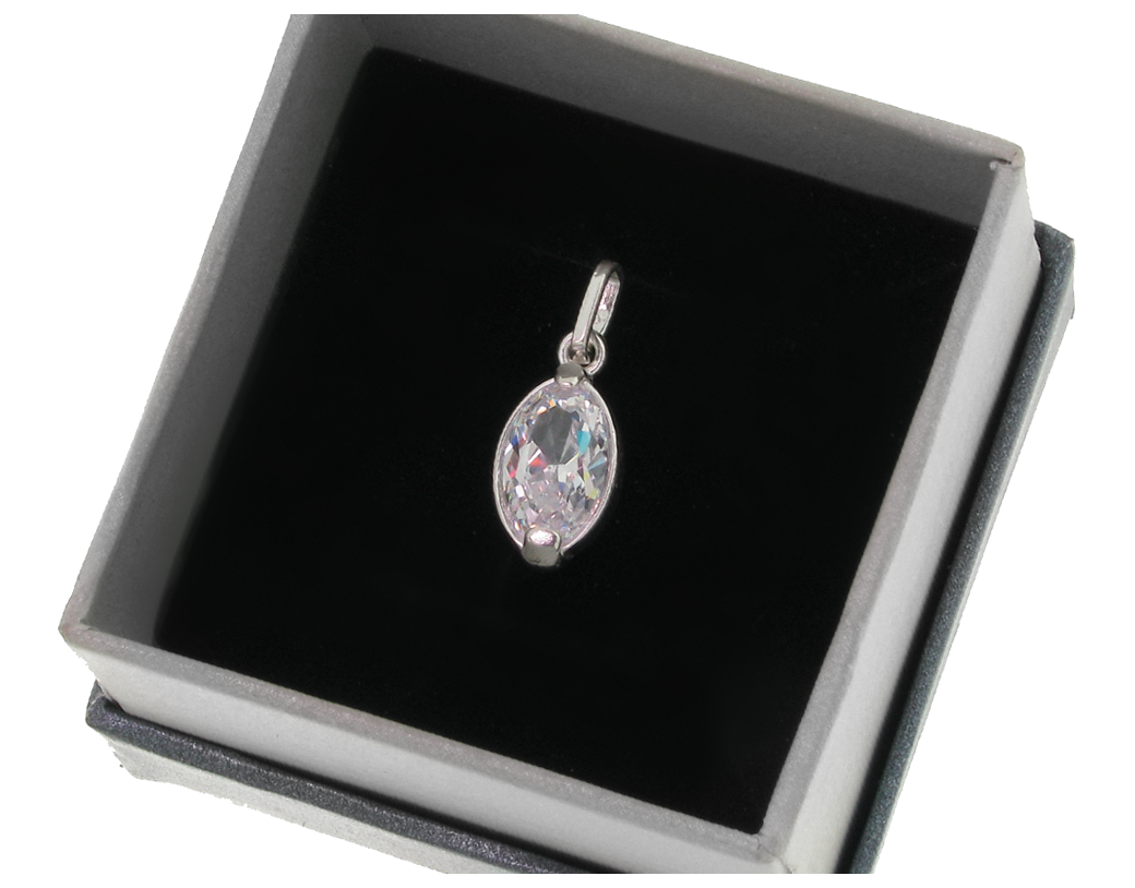 

Srebrny Wisiorek Łezka Cyrkonia 12mm Srebro 925