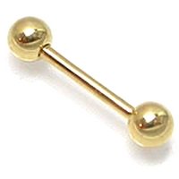 

sztanga tragus kolczyk złoty chrząstki 1.2/6/2.5mm