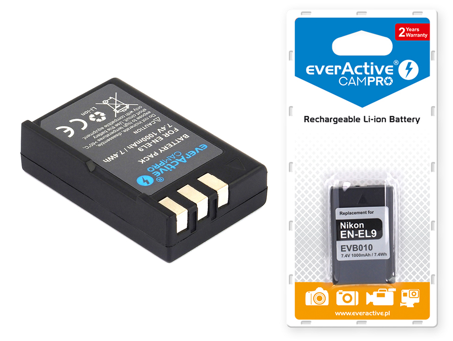 

Bateria everActive do Nikon D3000 D40 D40x