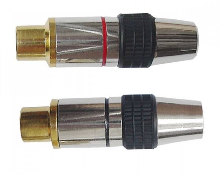 

Gniazdo Rca Złote/metal 10 szt