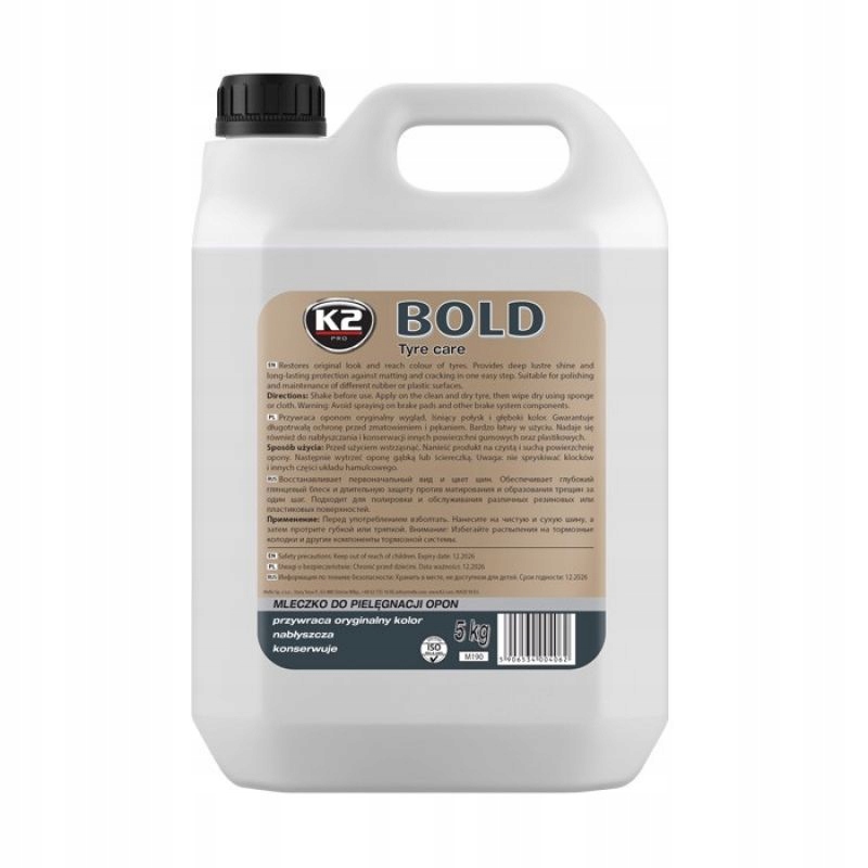 

K2 Bold preparat do nabłyszczania opon 5L