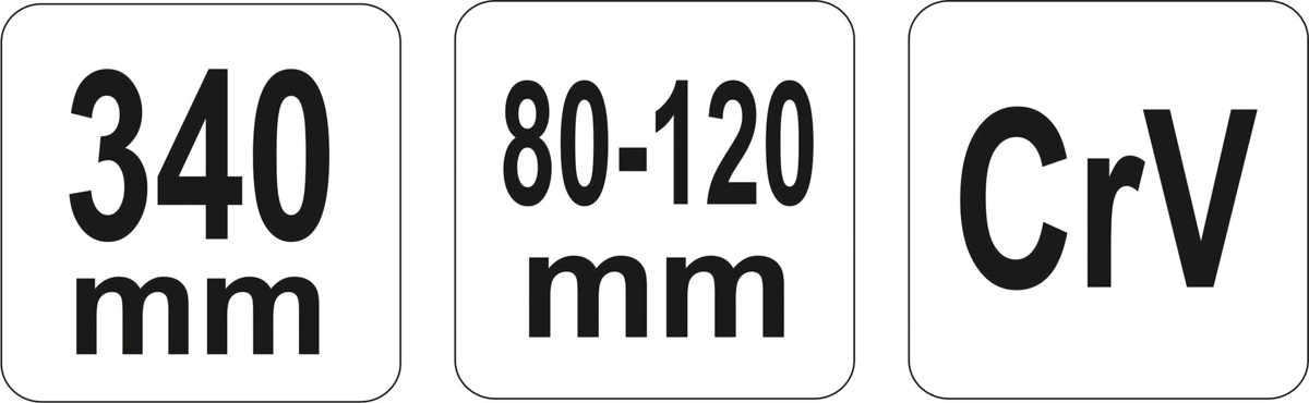 KLUCZ HAKOWY Z NOSKIEM PRZEGUBOWY 80 120 MM Number of Elements single