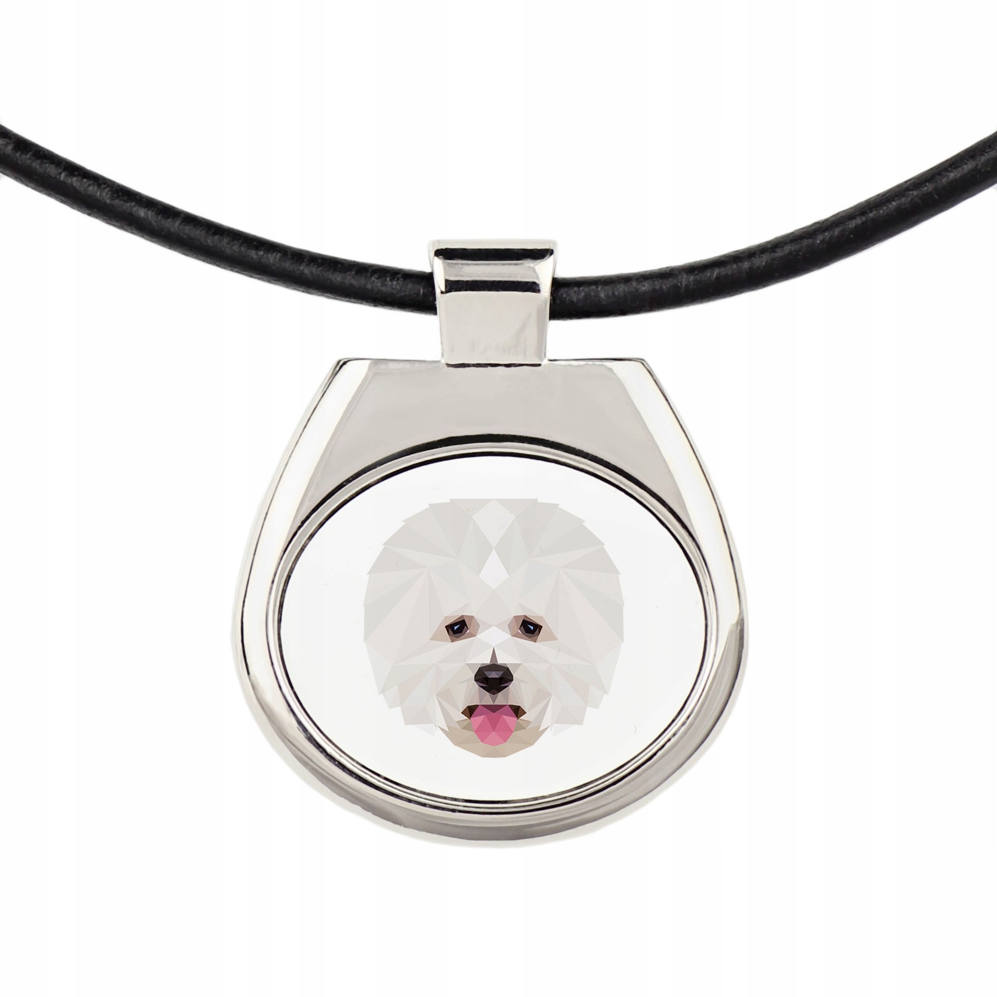 

Bichon Frise Naszyjnik Zawieszka Pies geometryczny