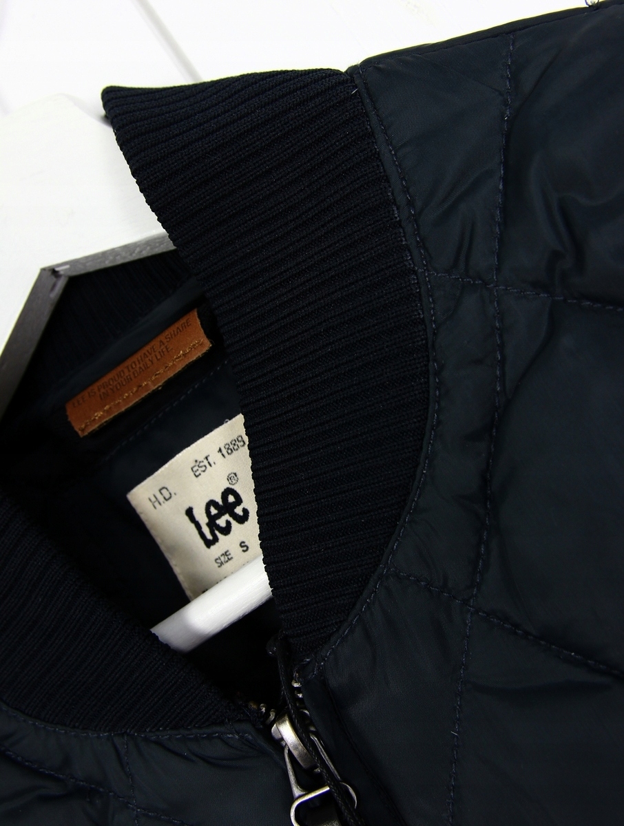 LEE BOMBER QUILTED KURTKA PIKOWANA 50%KACZY PUCH_S Długość do bioder